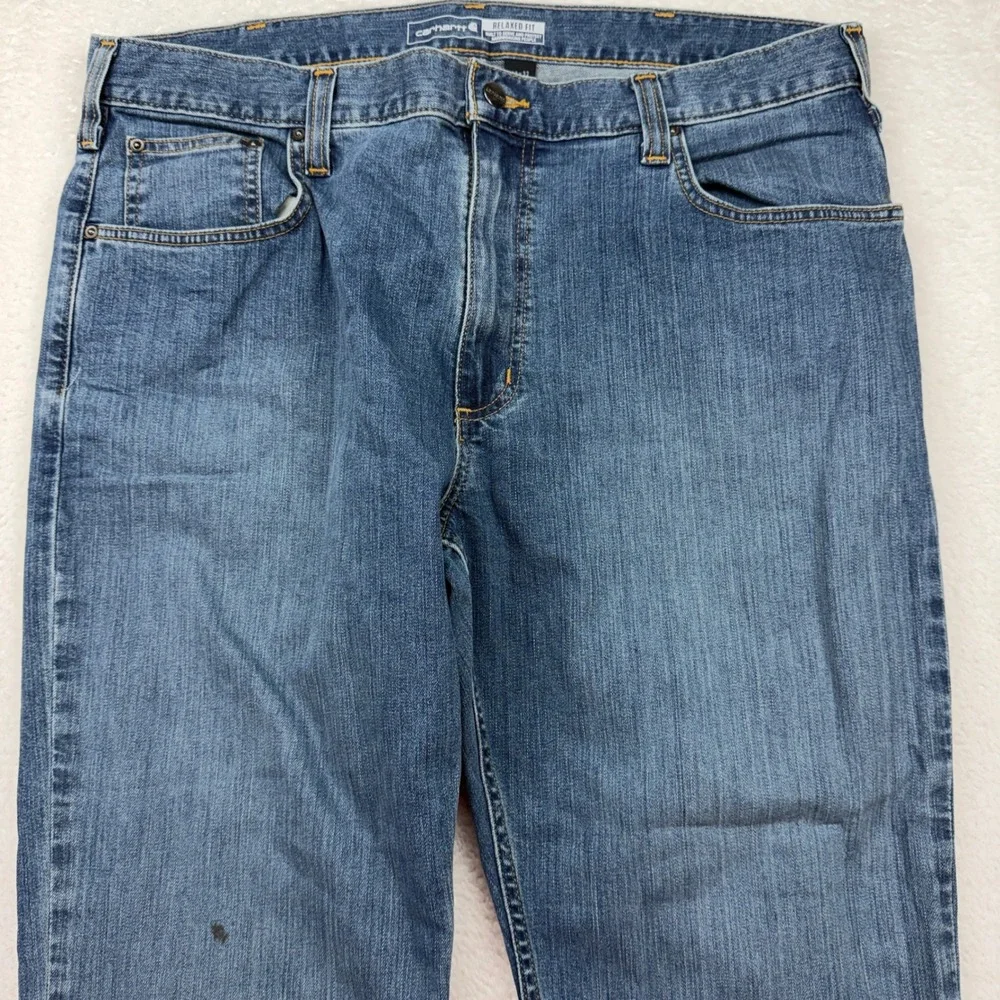 Carhartt Relaxed Fit Mens Blue Denim‎ Jeans 38x32 Work Casual Outdoor
